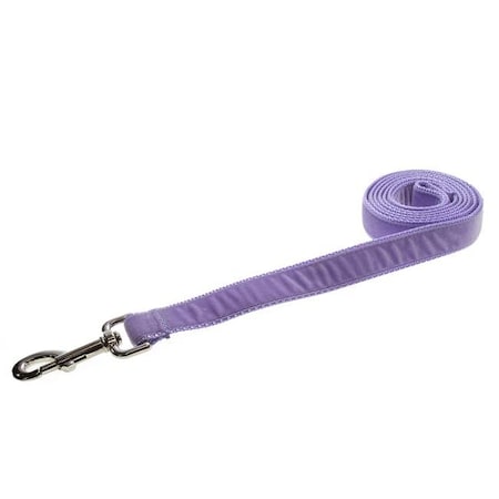 Sassy Dog Wear VELVET LAVENDER4-L Velvet Lavender Dog Leash - Large
